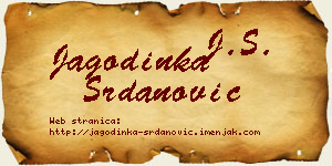 Jagodinka Srdanović vizit kartica